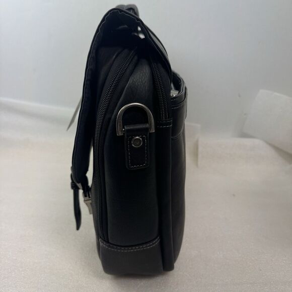 Kenneth Cole REACTION Business 16" Colombian Leather Laptop Messenger Bag - Picture 9 of 16